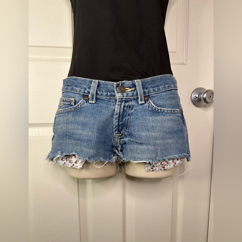 Tilt denim low rise short shorts size 00S